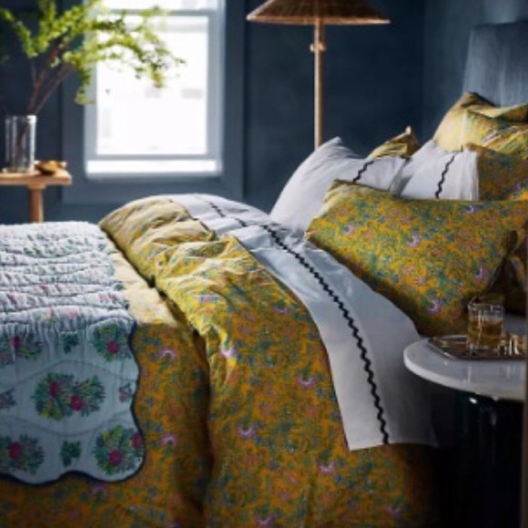 Anthropologie Quilt Twin Cotton Reversible New With Tag - Picture 5 of 11